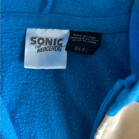 Boys’ Sonic Character Zip-Down Hoodie with Mohawk Effect - Picture 3 of 6